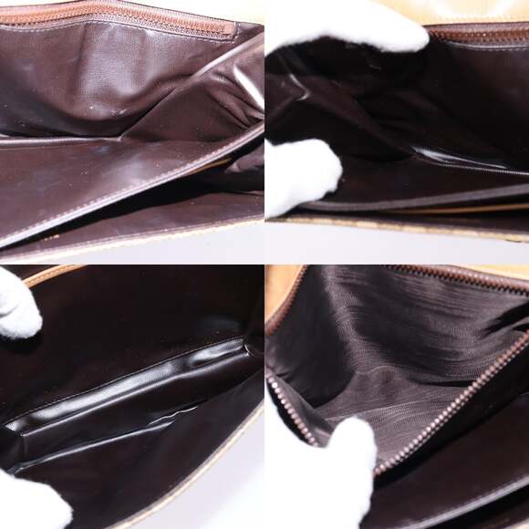 CELINE Macadam Canvas Shoulder Bag Pvc Beige Gold - Picture 12 of 13